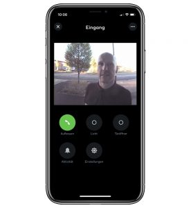 Loxone Zutritt mit Kamera in der App